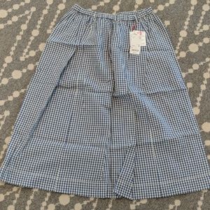 Ines de la Fressange blue gingham skirt